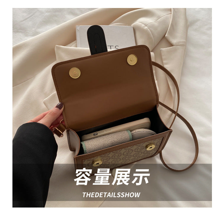 High-grade Texture Small Bag Women's 2025 New Vintage Shoulder Bag Niche