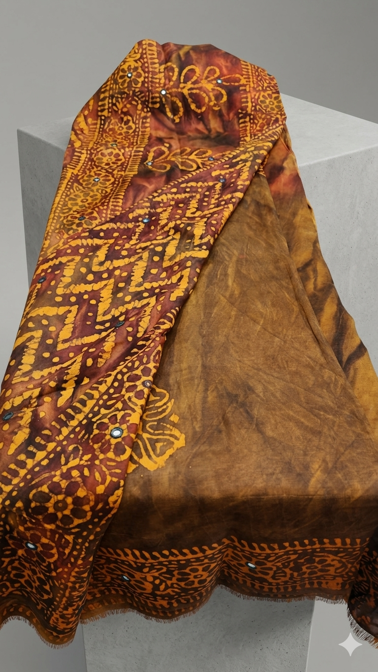 Makhan Soft Batik Saree with Blouse Piece