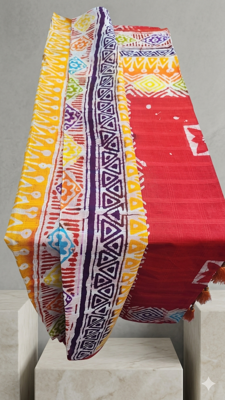 Maya Batik Saree with Blouse Piece