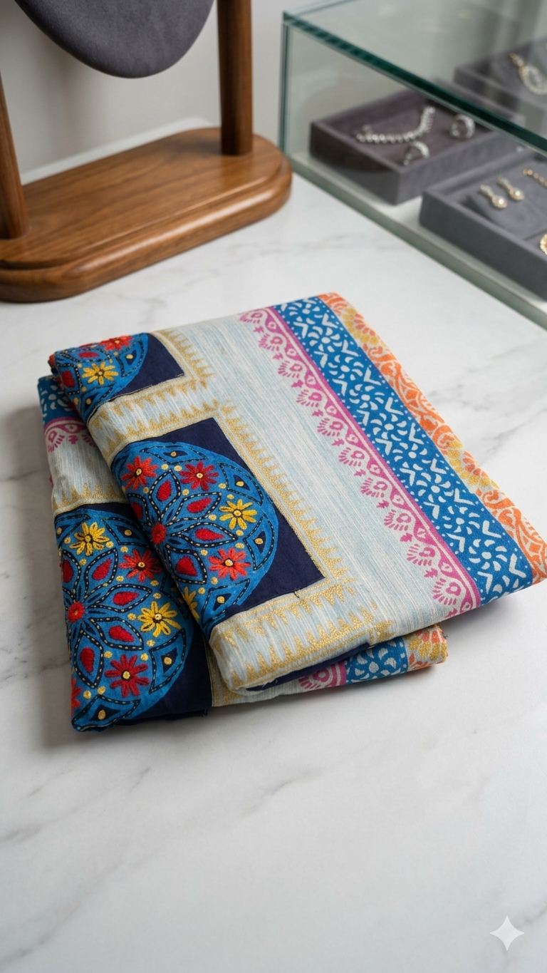 Block Boutique Saree with Blouse Piece