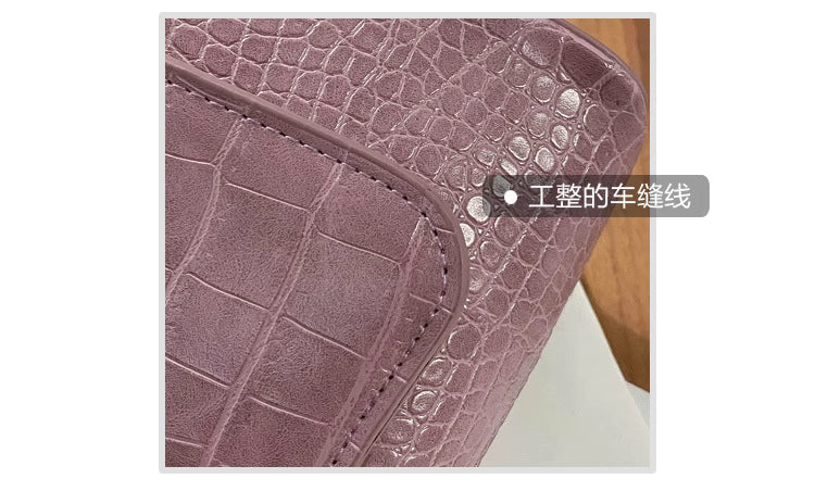 New trendy Korean style Crocodile texture handheld shoulder bags underarm bags