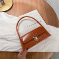 New trendy Korean style Crocodile texture handheld shoulder bags underarm bags