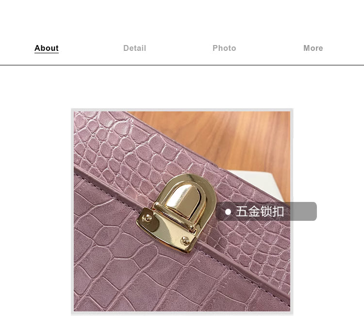 New trendy Korean style Crocodile texture handheld shoulder bags underarm bags