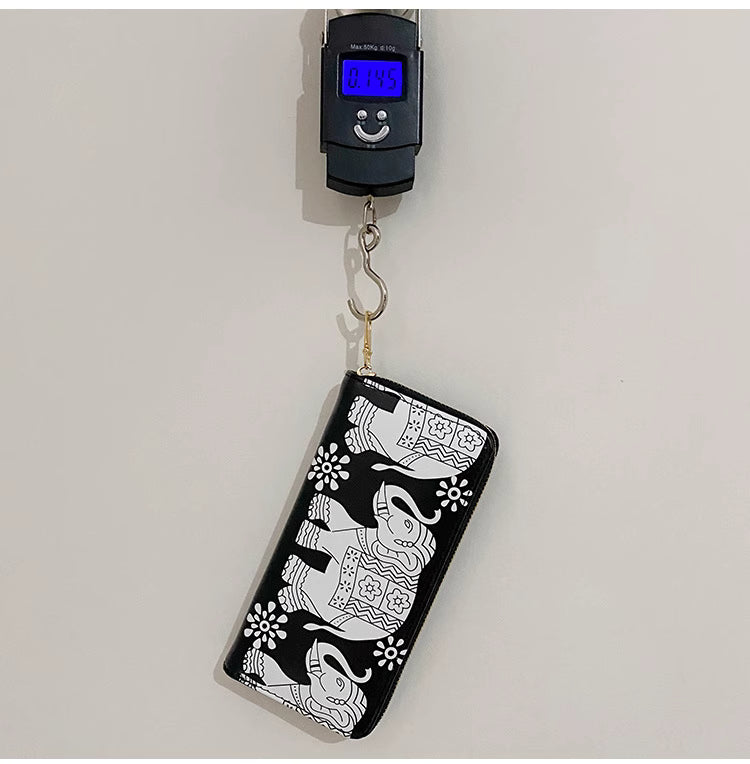 2025 New Ethnic Style Elephant Print Women's Purse