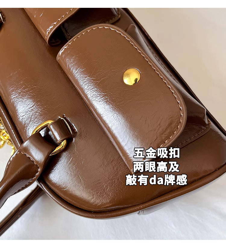 Niche Design Multi-Pocket New Vintage Baguette Shoulder Bag