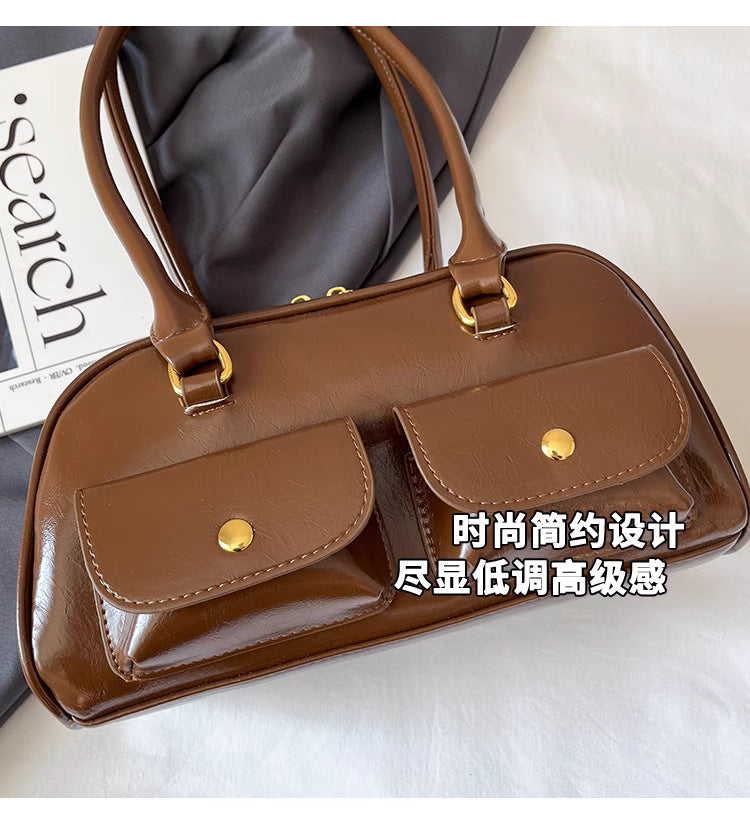 Niche Design Multi-Pocket New Vintage Baguette Shoulder Bag