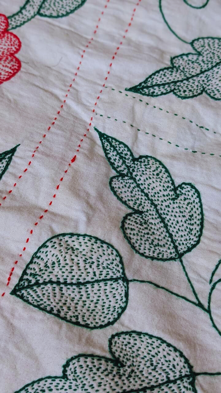 Nakshi Katha Floral Desgin - SparkEve