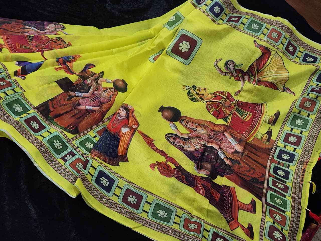 Digital Print Halfsilk Saree