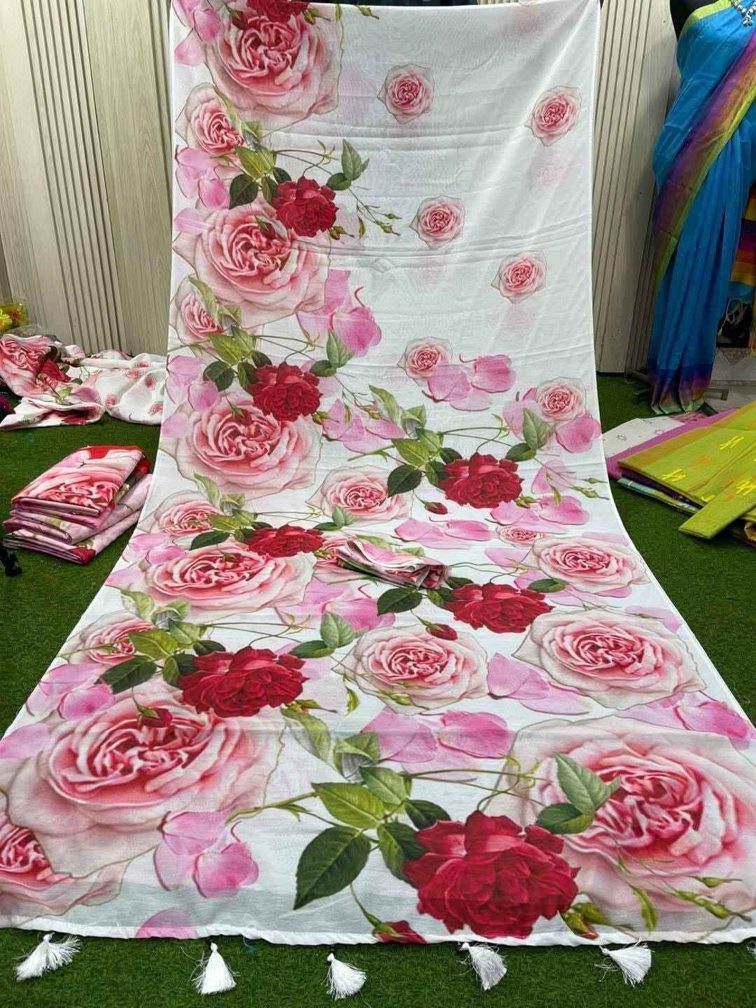 Digital Print Halfsilk Saree