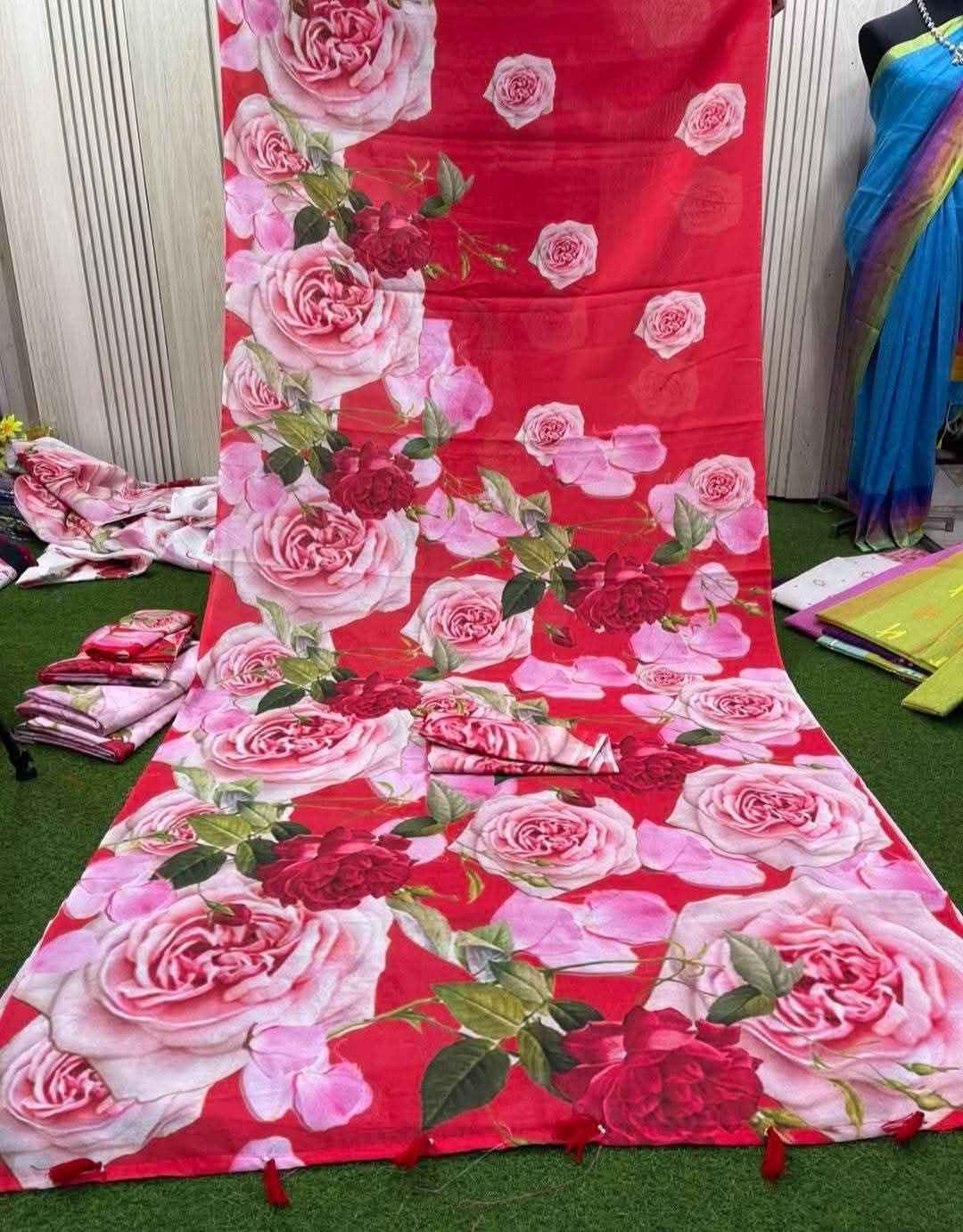 Digital Print Halfsilk Saree