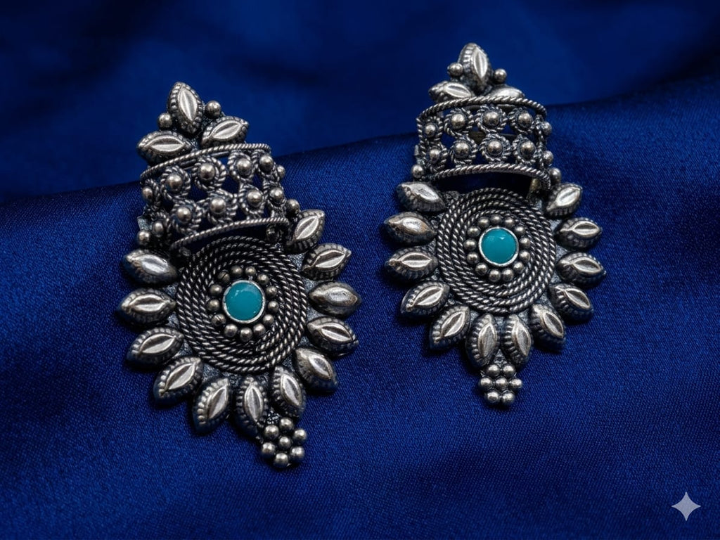 Black Polish Oxidized Statement Neckpiece Set