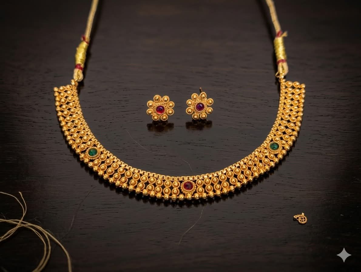 South Indian Gold&nbsp; Necklace Set