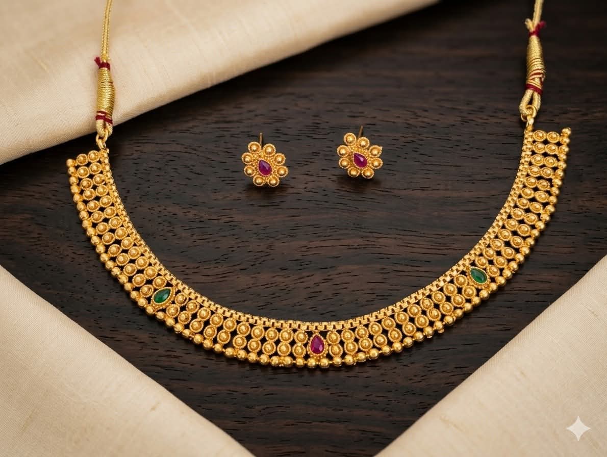 South Indian Gold&nbsp; Necklace Set