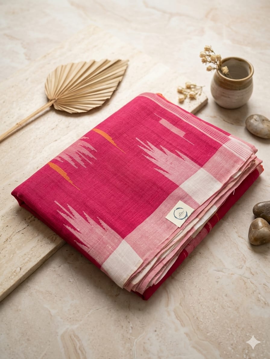 Monipuri Cotton Saree With Blouse Piece