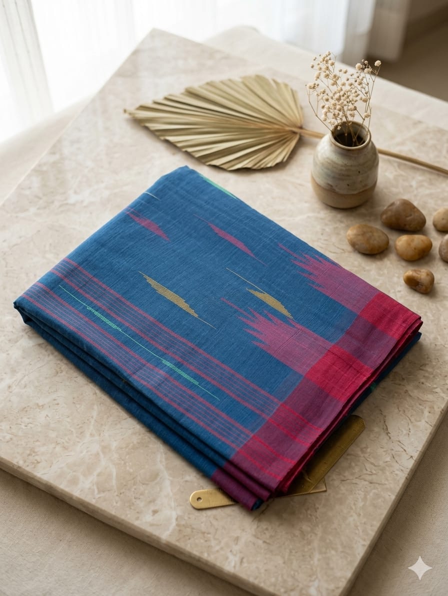 Monipuri Cotton Saree With Blouse Piece