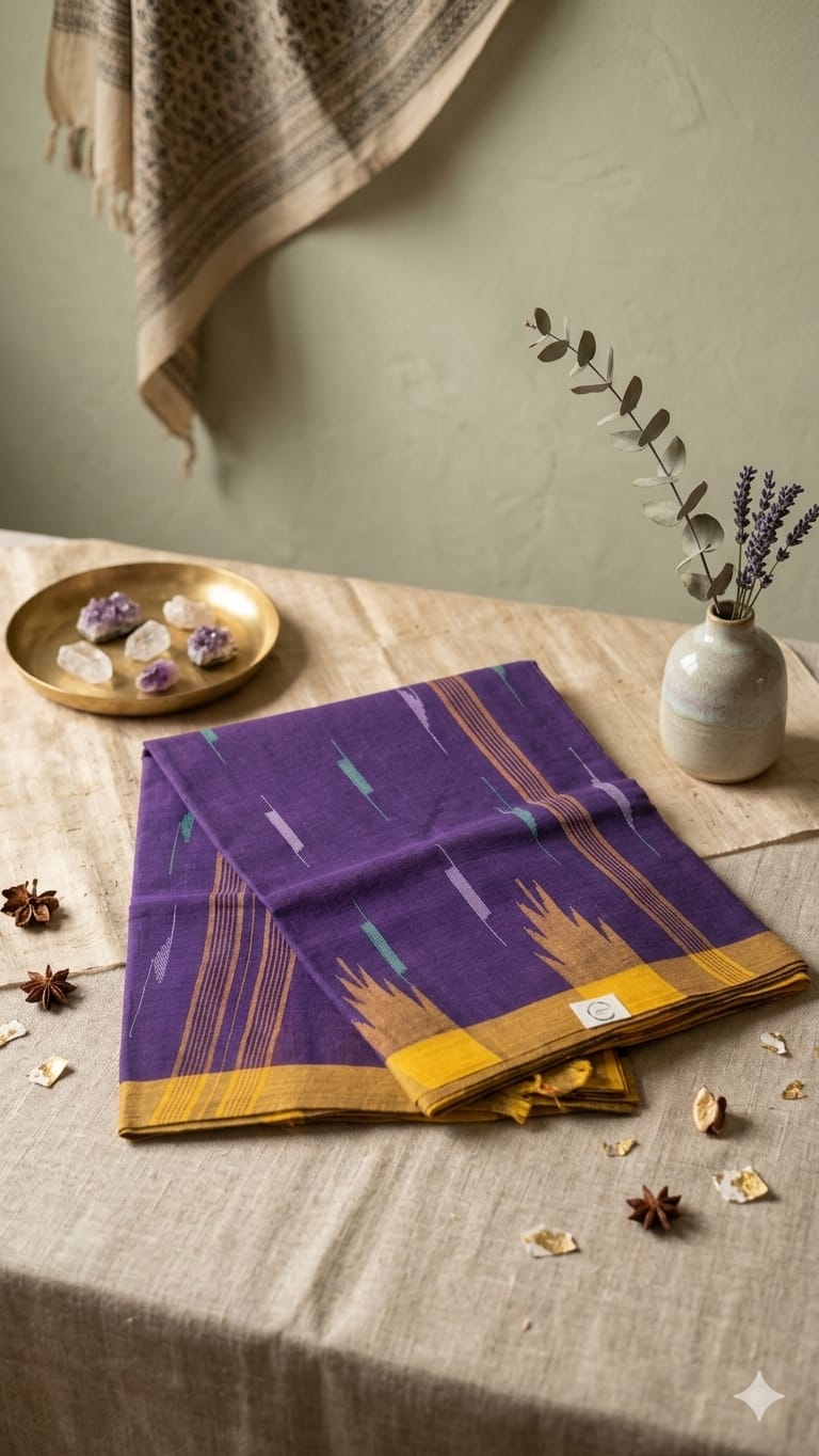 Monipuri Cotton Saree With Blouse Piece