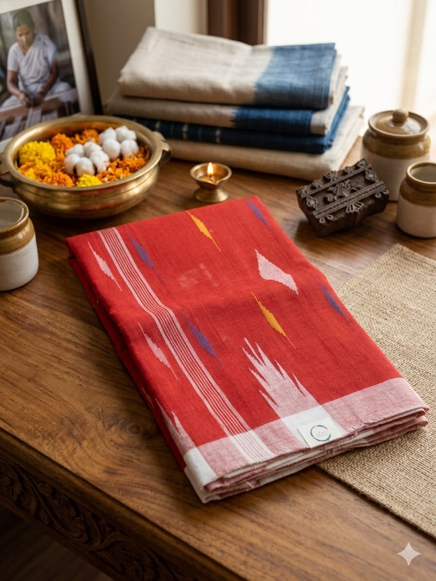 Monipuri Cotton Saree With Blouse Piece