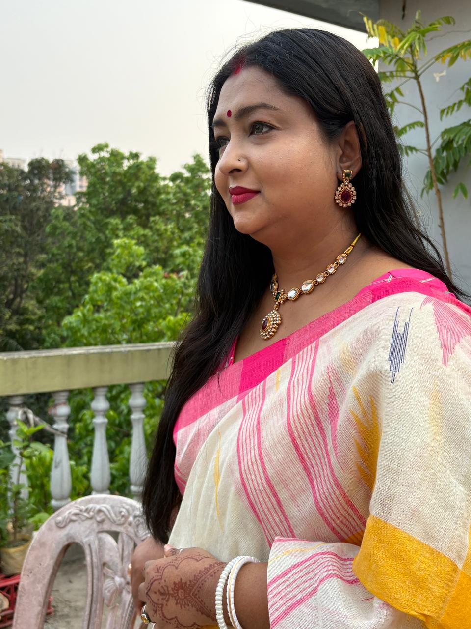 Premium South Indian Traditional Neckpiece Set with Earrings