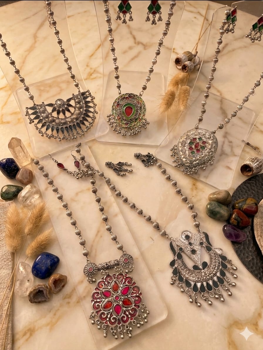 Artisan Oxidized Silver Sets