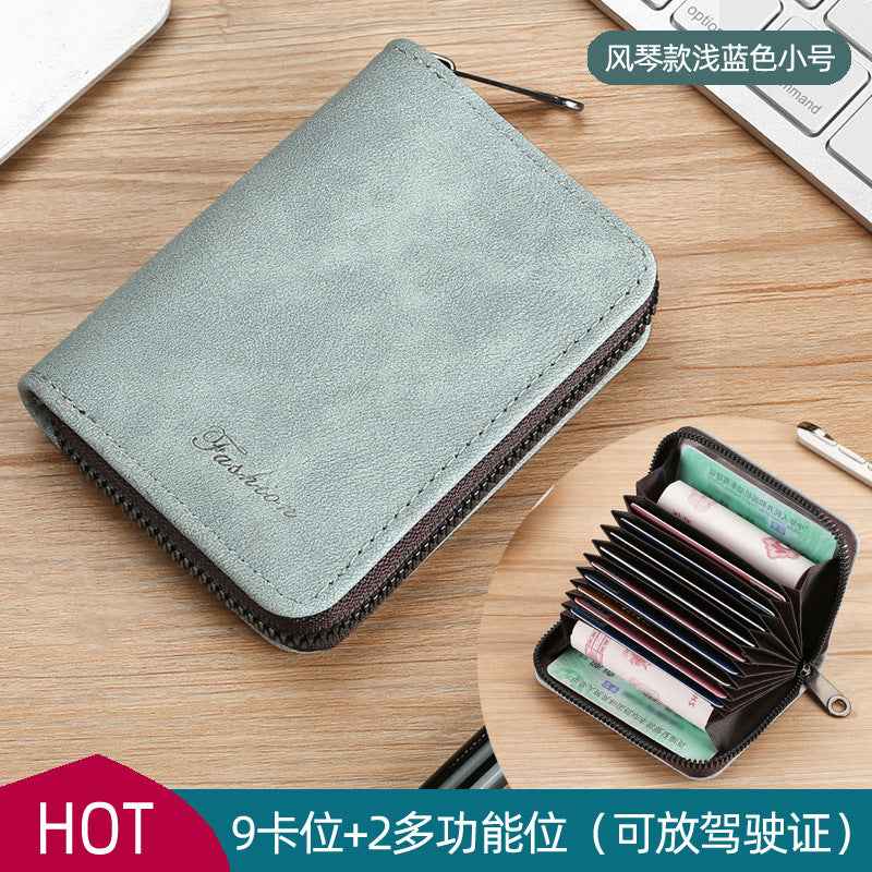Card Bag Men's Exquisite High-end Driver's License Women's Card Bag Small and Ultra-thin One-piece Multi-card Large Capacity Card Jacket