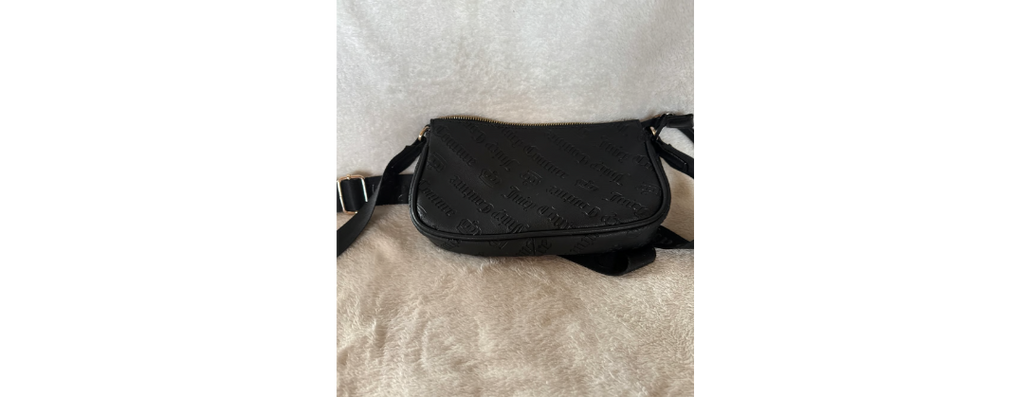 Juicy Couture Double Trouble Crossbody Bag Black New