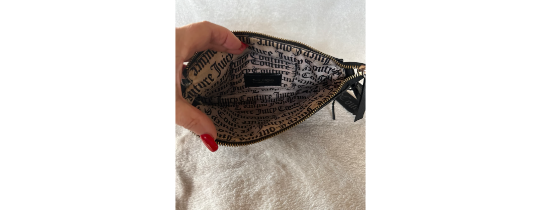 Juicy Couture Double Trouble Crossbody Bag Black New