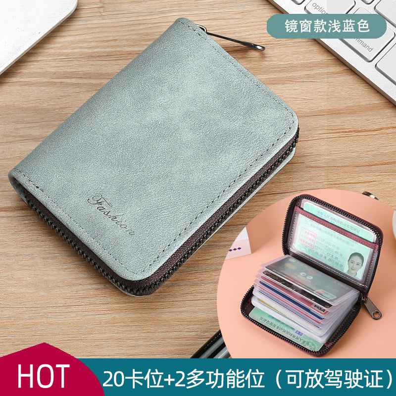 Card Bag Men's Exquisite High-end Driver's License Women's Card Bag Small and Ultra-thin One-piece Multi-card Large Capacity Card Jacket