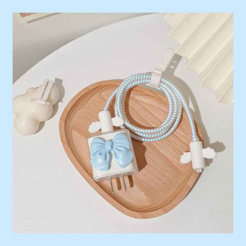Data cable protective cover for Apple original data cable protective rope charger angel wings protective shell suit