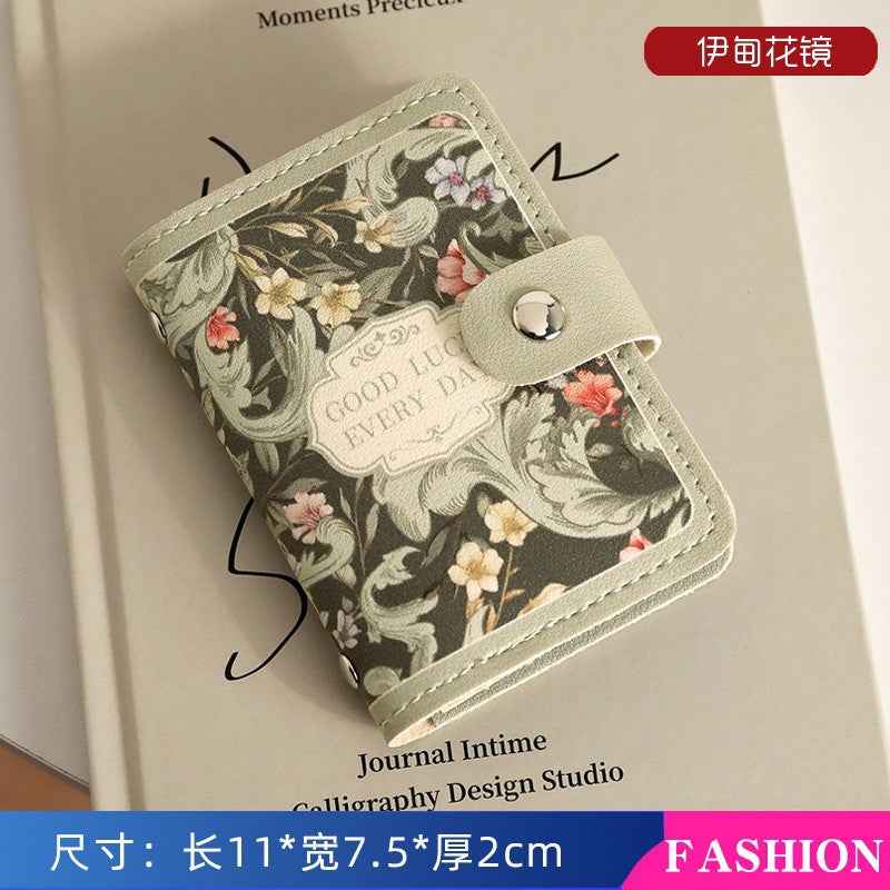 Card Bag Women's Exquisite High-end Small Multi-card 2024 Large Capacity Retro Certificate Storage Wallet New Coin Purse