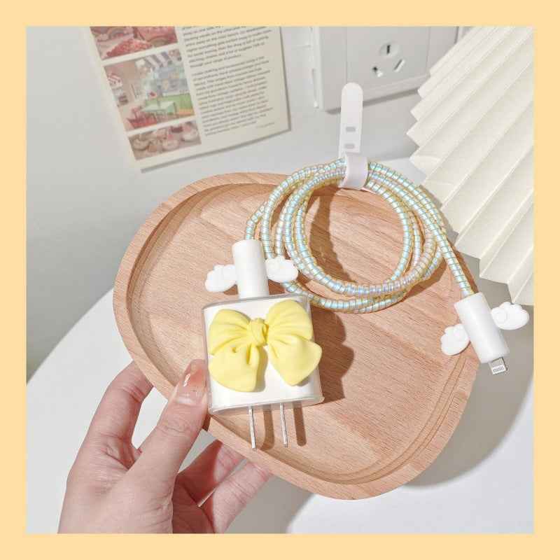 Data cable protective cover for Apple original data cable protective rope charger angel wings protective shell suit