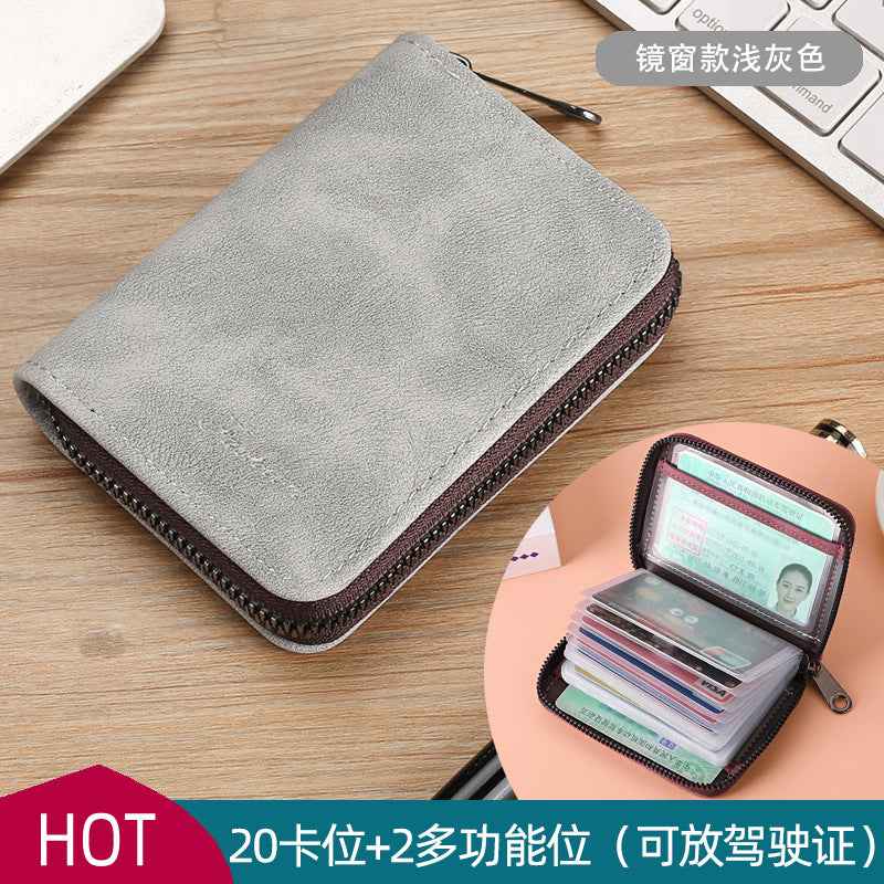 Card Bag Men's Exquisite High-end Driver's License Women's Card Bag Small and Ultra-thin One-piece Multi-card Large Capacity Card Jacket