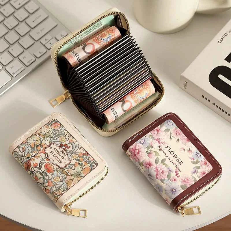Card Bag Women's Exquisite High-end Small Multi-card 2024 Large Capacity Retro Certificate Storage Wallet New Coin Purse