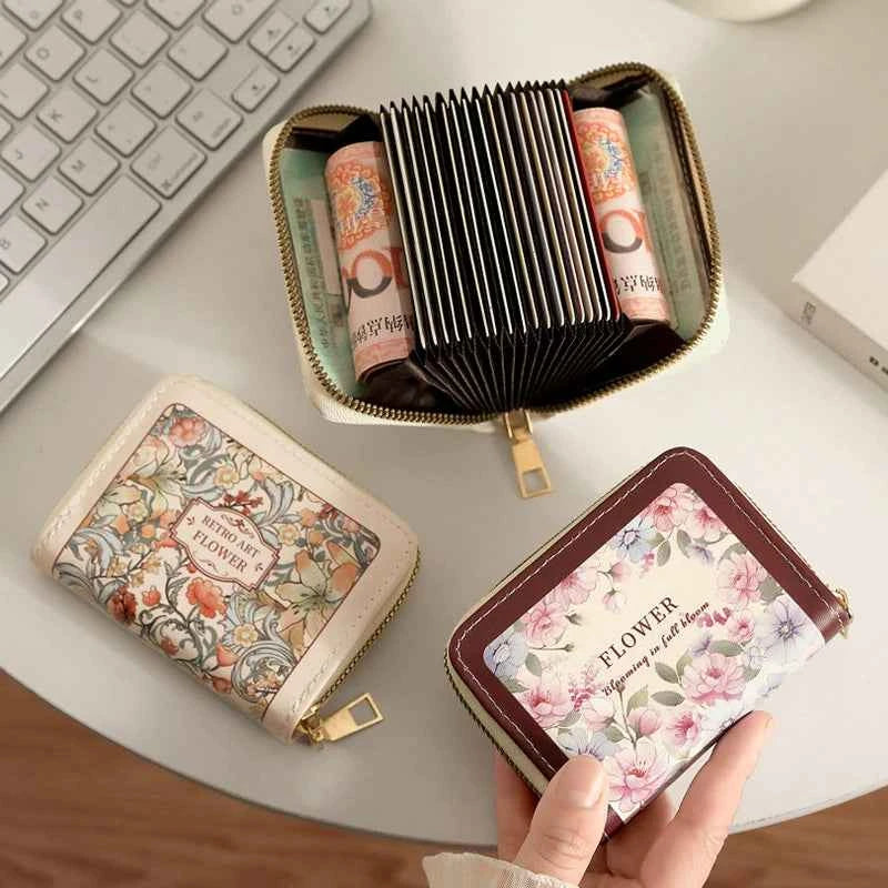 Card Bag Women's Exquisite High-end Small Multi-card 2024 Large Capacity Retro Certificate Storage Wallet New Coin Purse
