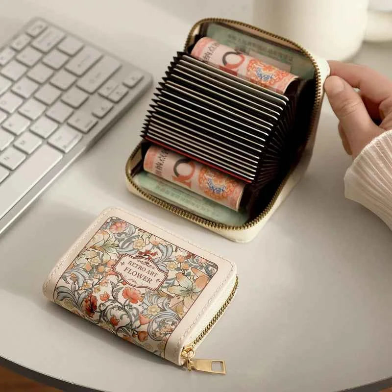Card Bag Women's Exquisite High-end Small Multi-card 2024 Large Capacity Retro Certificate Storage Wallet New Coin Purse