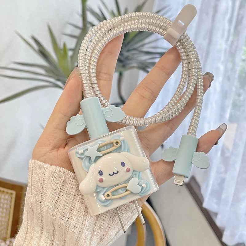 Data cable protective cover for Apple original data cable protective rope charger angel wings protective shell suit