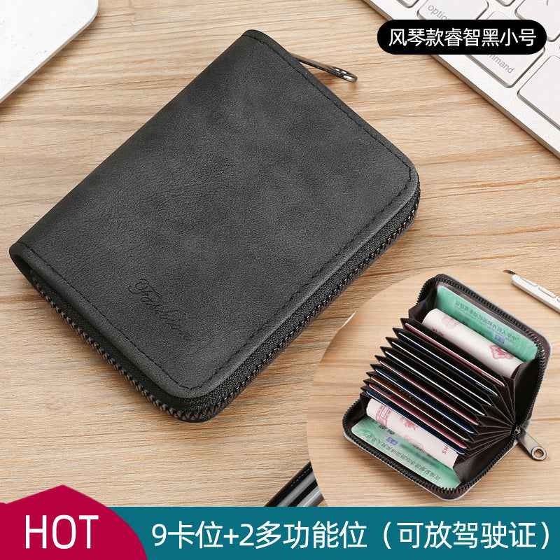 Card Bag Men's Exquisite High-end Driver's License Women's Card Bag Small and Ultra-thin One-piece Multi-card Large Capacity Card Jacket