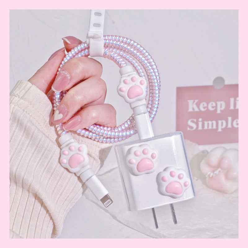 Data cable protective cover for Apple original data cable protective rope charger angel wings protective shell suit