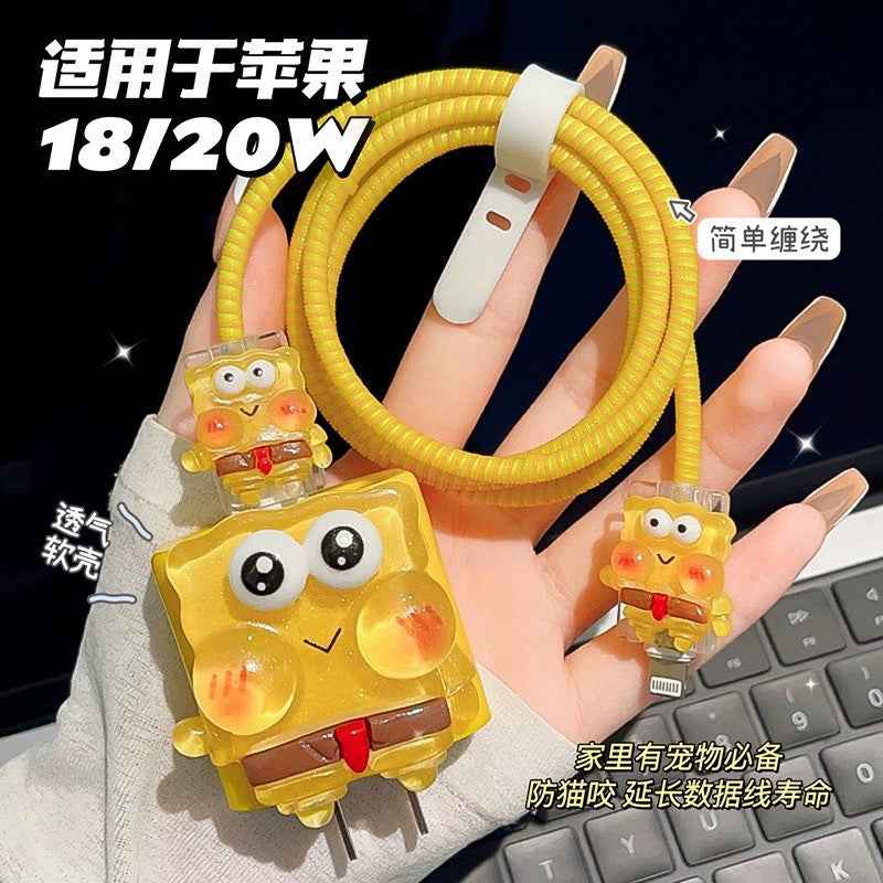 Data cable protective cover for Apple original data cable protective rope charger angel wings protective shell suit