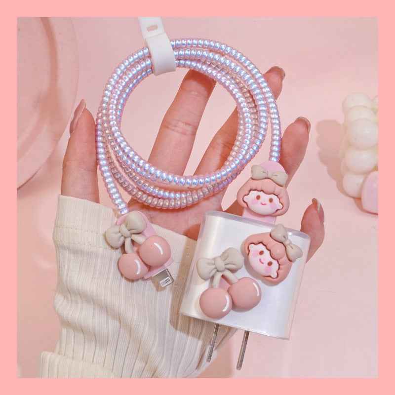 Data cable protective cover for Apple original data cable protective rope charger angel wings protective shell suit