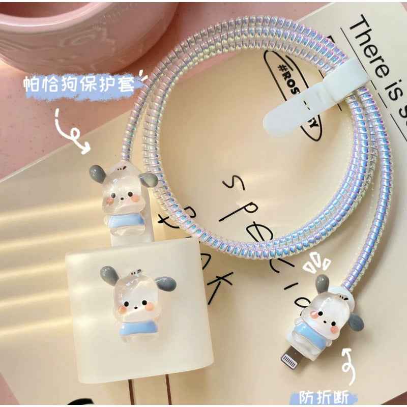 Data cable protective cover for Apple original data cable protective rope charger angel wings protective shell suit