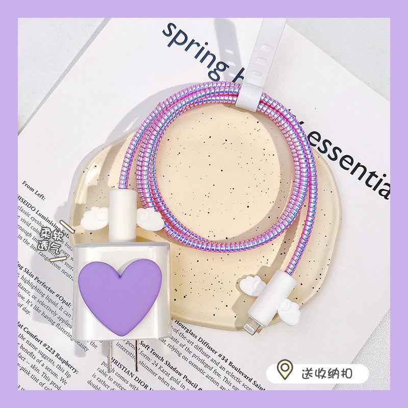 Data cable protective cover for Apple original data cable protective rope charger angel wings protective shell suit