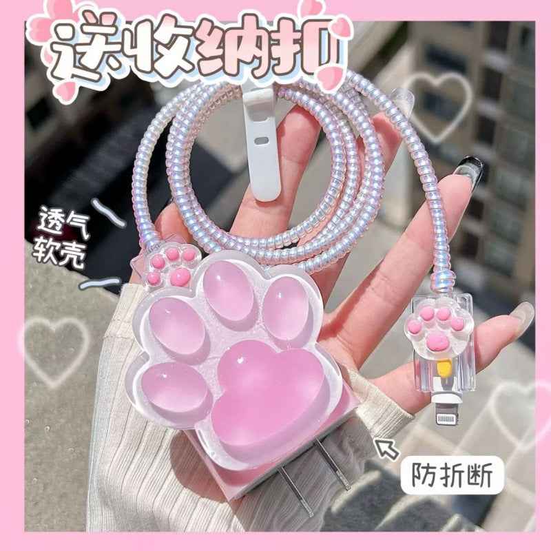 Data cable protective cover for Apple original data cable protective rope charger angel wings protective shell suit