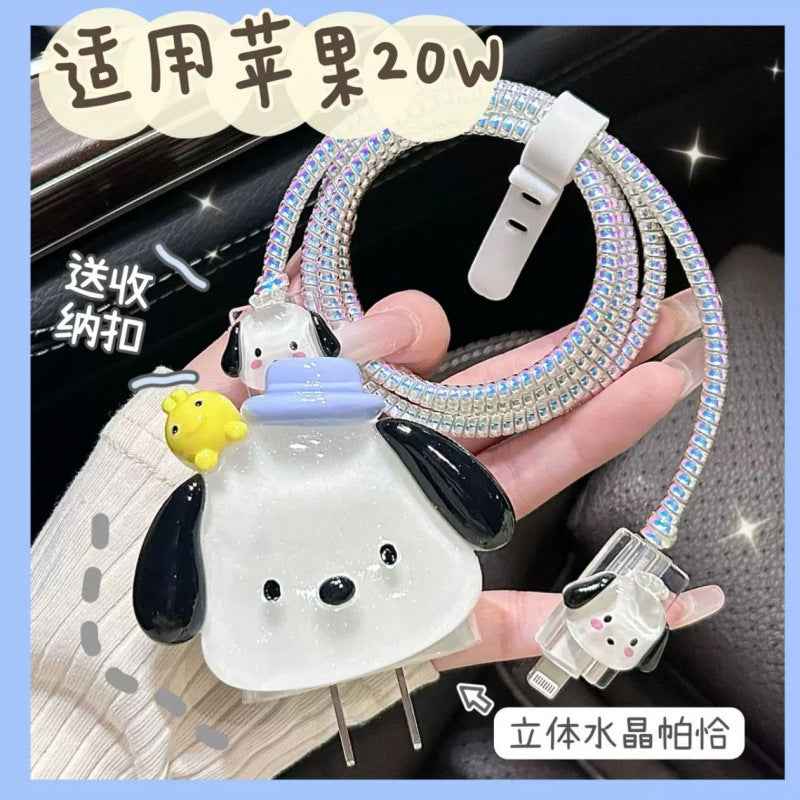 Data cable protective cover for Apple original data cable protective rope charger angel wings protective shell suit