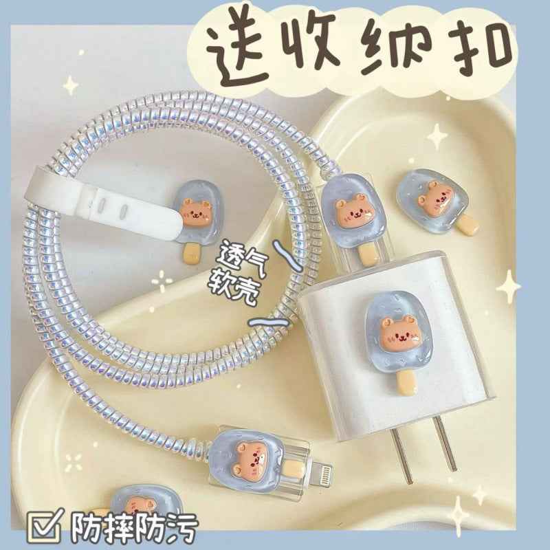 Data cable protective cover for Apple original data cable protective rope charger angel wings protective shell suit