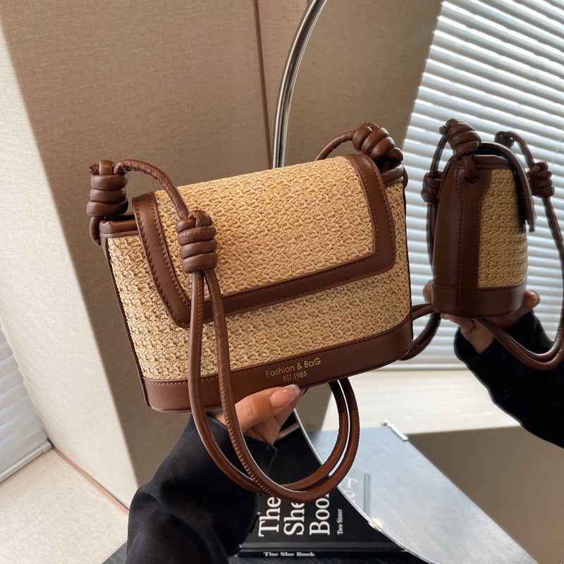 Celebrity Beach Bag Niche Colorfulful Woven Bag Women 2025 New Crossbody Bag Single Shoulder Armpit Bag