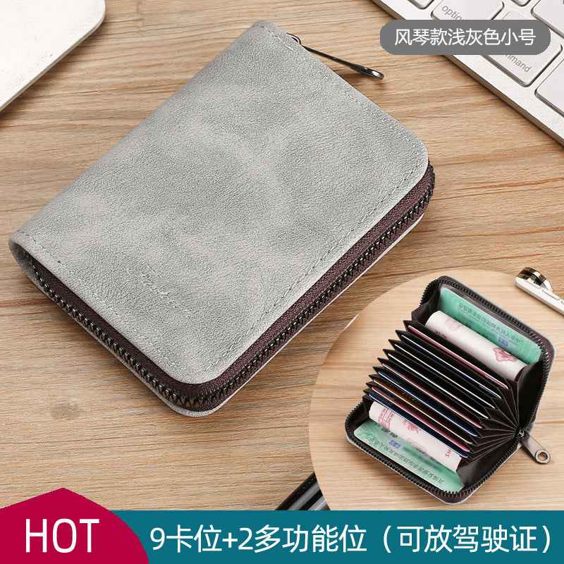 Card Bag Men's Exquisite High-end Driver's License Women's Card Bag Small and Ultra-thin One-piece Multi-card Large Capacity Card Jacket