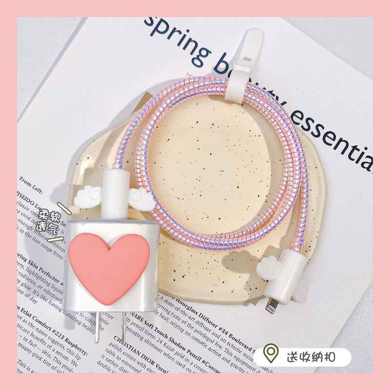 Data cable protective cover for Apple original data cable protective rope charger angel wings protective shell suit