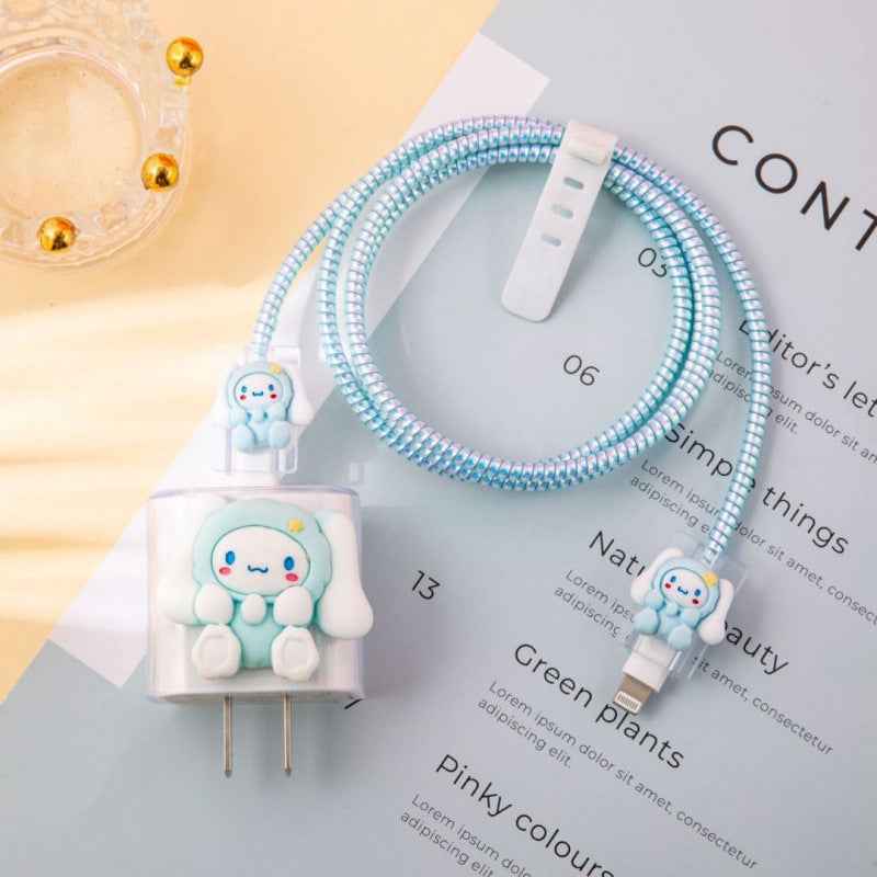 Data cable protective cover for Apple original data cable protective rope charger angel wings protective shell suit