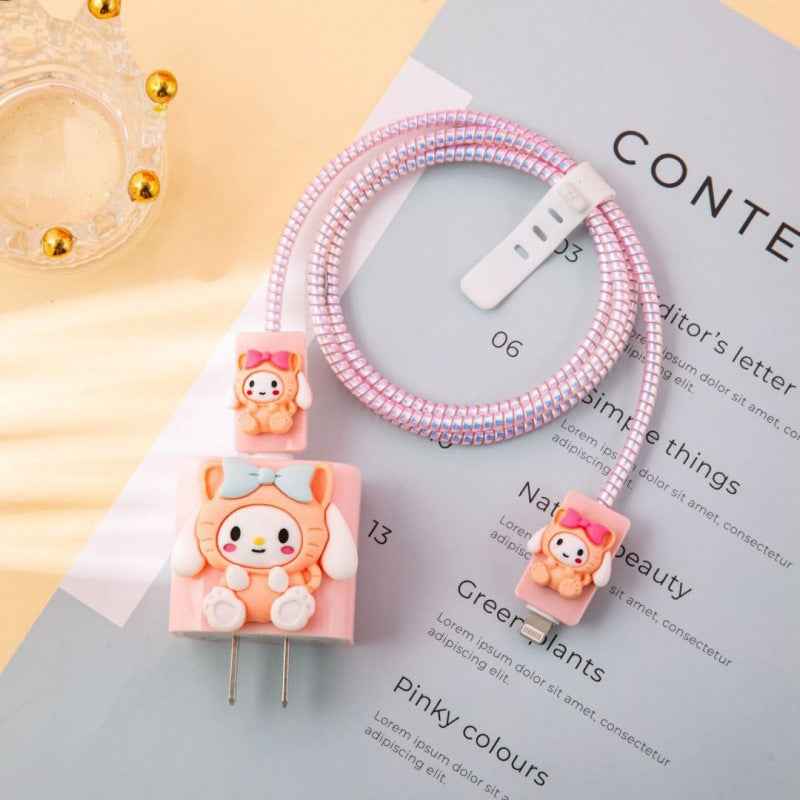 Data cable protective cover for Apple original data cable protective rope charger angel wings protective shell suit