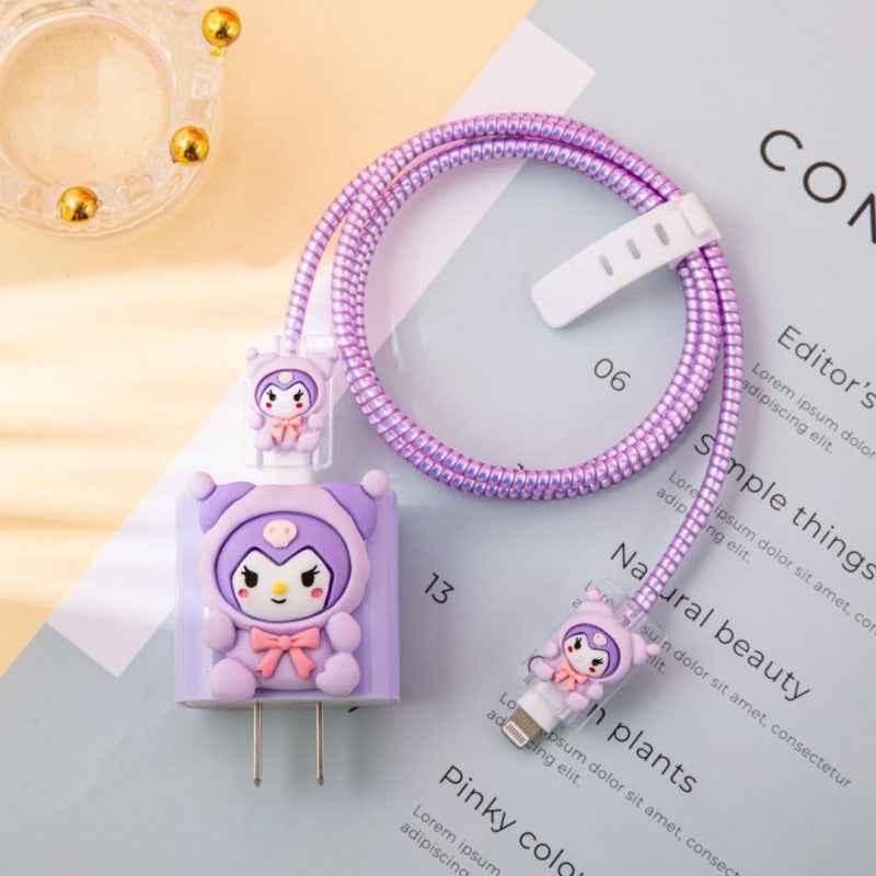 Data cable protective cover for Apple original data cable protective rope charger angel wings protective shell suit